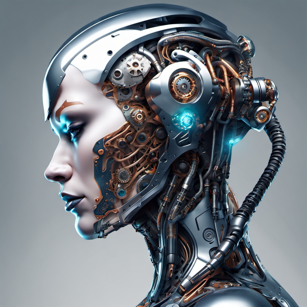 biomechanical style cyborg, blend of organic and mechanical elements, futuristic, cybernetic, detailed, intricate, Model: sd_xl_base_1.0, Refiner: sd_xl_refiner_1.0